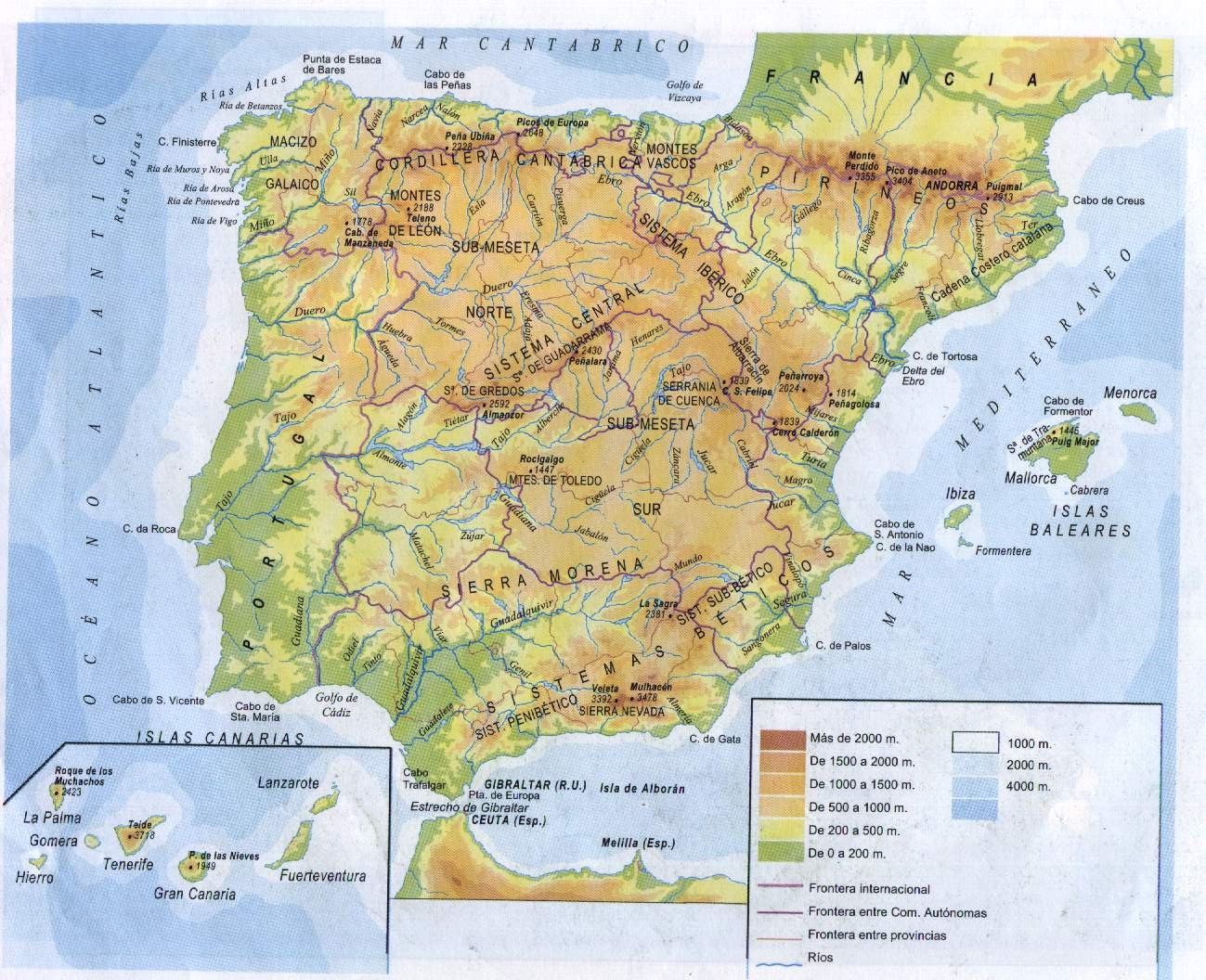 Mapa Geográfico de España - Noticias España
