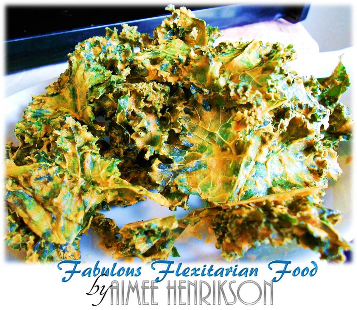 Fabulous Flexitarian Nacho Cheese Kale Chips