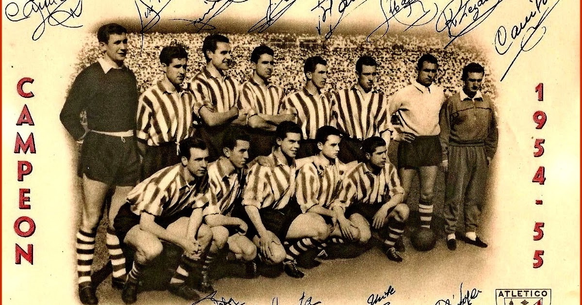 ATLÉTICO DE BILBAO contra Sevilla 05/06/1955 Campeón de Copa