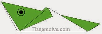 Bước 4: Vẽ mắt để hoàn thành cách xếp con Cào cào bằng giấy origami đơn giản.