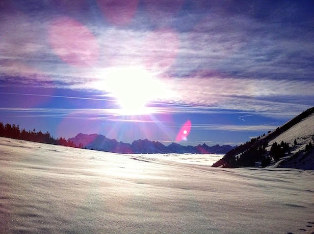 Mountains near Zurich under the snow