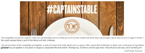 Captain Morgan's Captains Table Challenge Overall Winner - girlichef