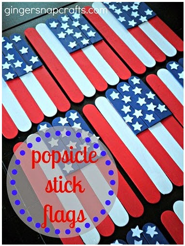  Popsicle stick flags from MomsbyHeart