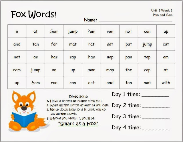 Get It Done While Having Fun : Fox Words - A great way to practice