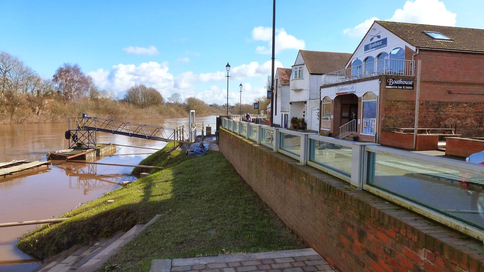 Water and Art Wading in Deeper UptononSevern After the Floods