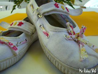 Chaussures en toile customisées