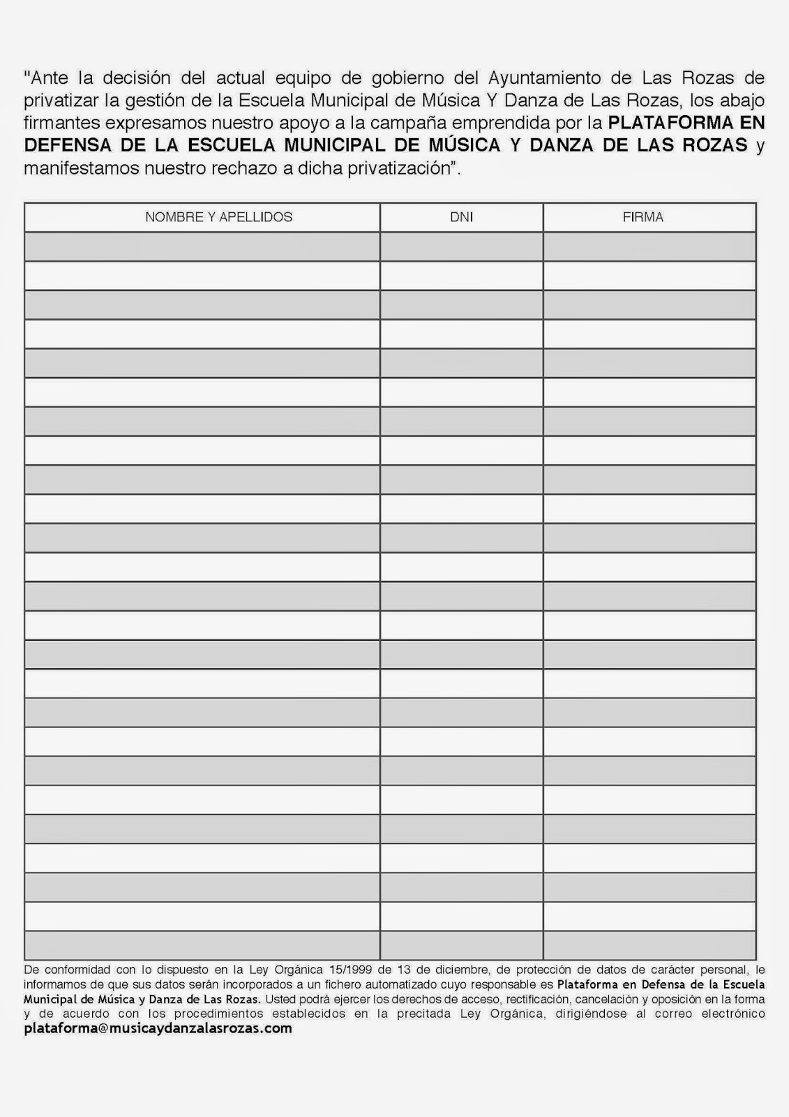 Hoja De Firmas Modelo