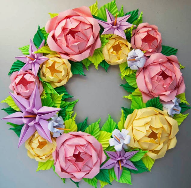 origami wreath origami instructions art and craft ideas