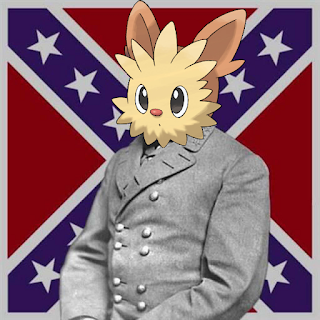 Robert E. Lillipup official artwork Capture the Confederate Flag Robert E. Lillipup official artwork Pokémon Lee dog