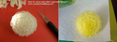 vegetable flowers carving instruction