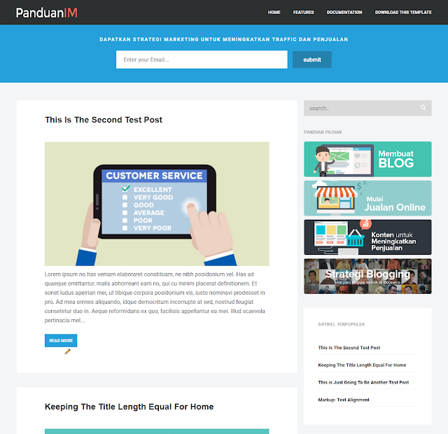 Template Professional Mirip Blog PanduanIM