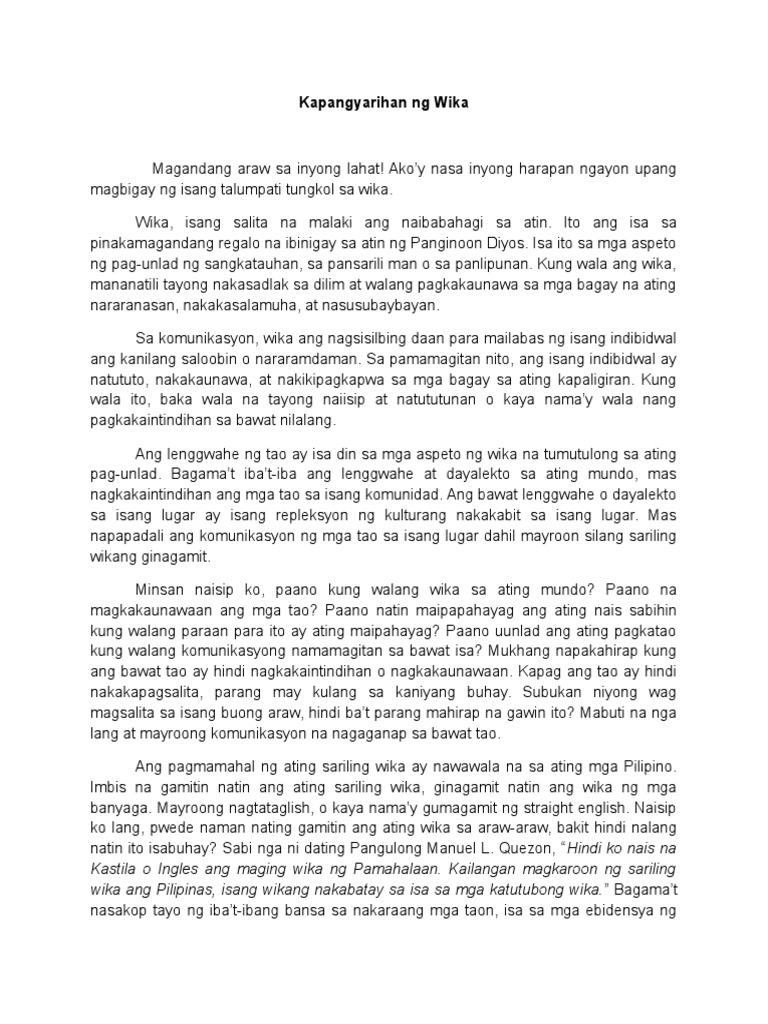 ? Halimbawa ng talumpati tungkol sa buhay estudyante. Talumpati Tungkol