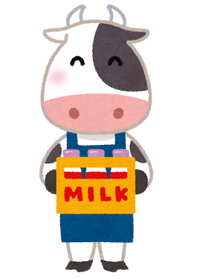 牛の牛乳屋さんのキャラクター
