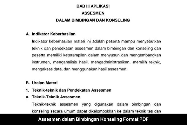 Assesmen dalam Bimbingan Konseling Format PDF Assesmen dalam Bimbingan Konseling Format PDF