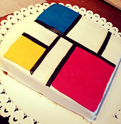 una torta a regola d'arte...torta mondrian