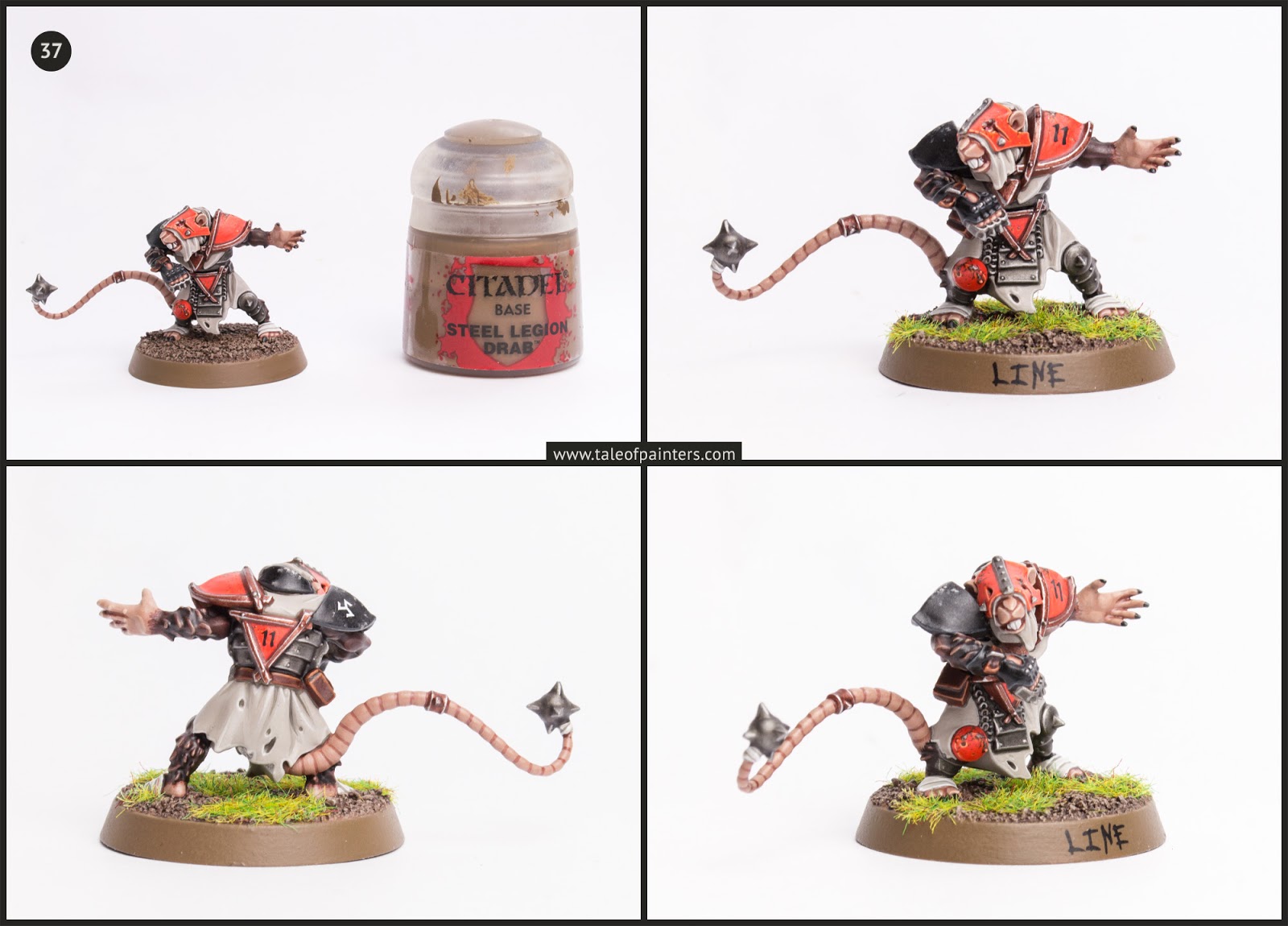 Tutorial How to paint Skaven (Skavenblight Scramblers) for Blood Bowl