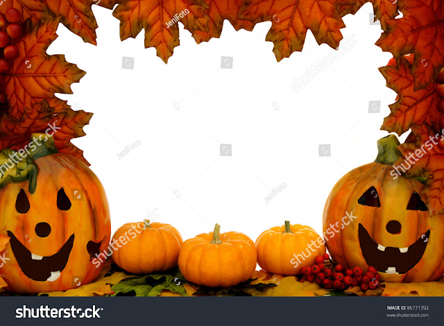 happy halloween frames for greeting cards and windows stickers