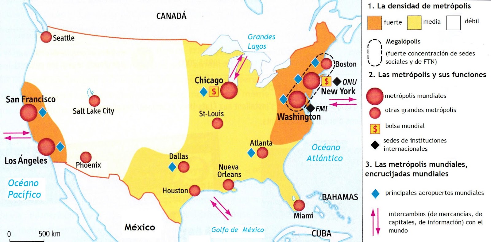 Indique As Tres Megalopoles Dos Estados Unidos