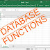 Database Functions | Microsoft Excel