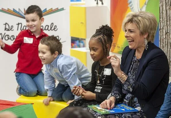 Princess Laurentien attended the opening of the 17th edition of the National Reading Breakfast Days at the Zoetermeer Forum. Missoni