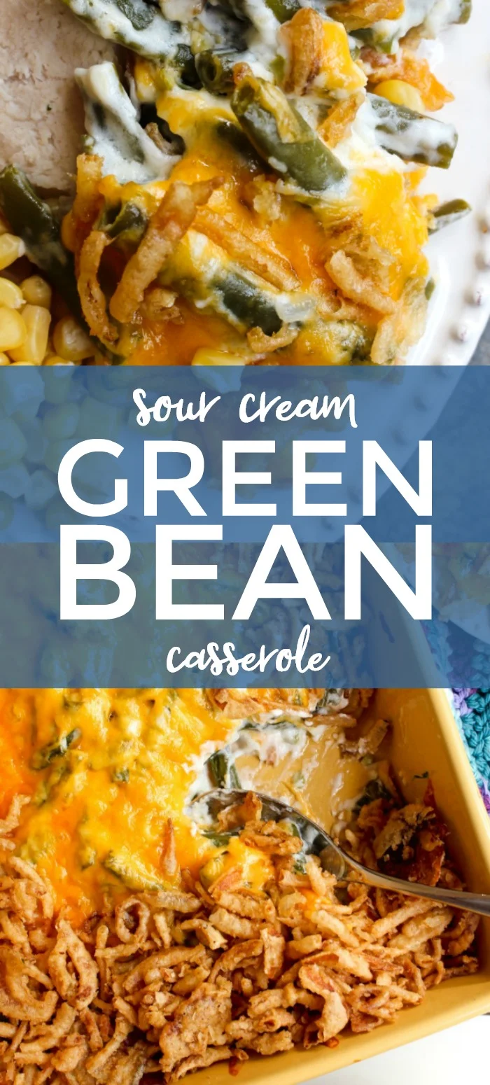 Sour Cream Green Bean Casserole | The Two Bite Club