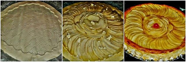 Preparación de la tarta flor de manzana