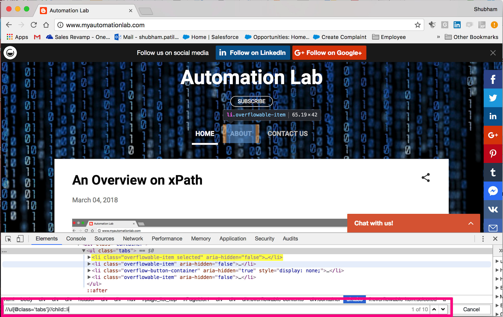 XPath Writing & Techniques My Automation Lab