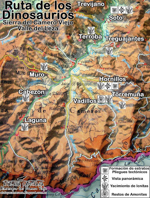 Sierra del Camero Viejo - Valle del Leza: Ruta de los Dinosaurios.