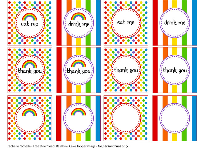 Free Rainbow Party Printables