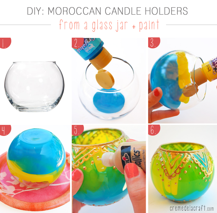 DIY Candle Holder Makeover with Glass Paint, Glass Painting Technique