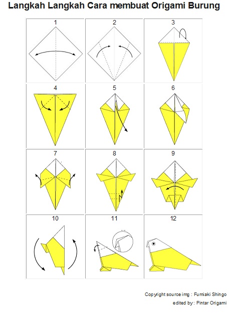 ORIGAMI: Buat Burung Melalui Origami