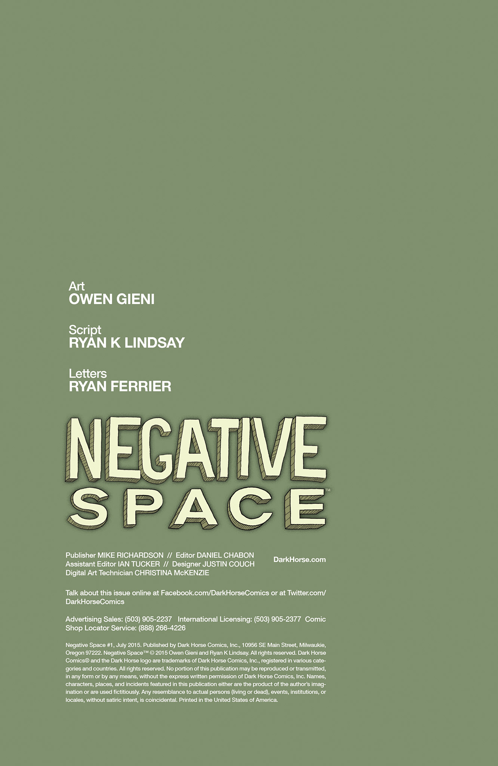 Read online Negative Space comic -  Issue #1 - 2