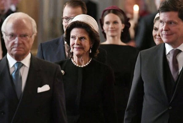 King Carl XVI Gustaf, Queen Silvia, Crown Princess Victoria, Prince Daniel, Prince Carl Philip and Princess Sofia at Riksdag