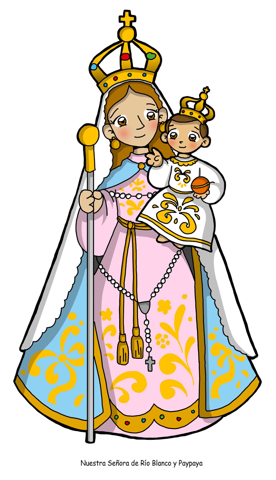 ReliArtes: Nuestra Señora del Rosario de Río Blanco Paypaya (dibujo)