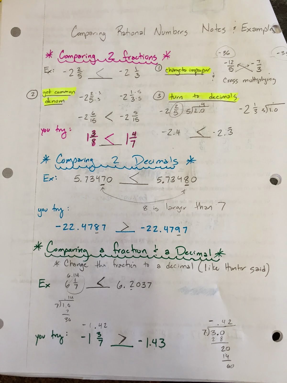 mrs-james-math-7-comparing-rational-numbers-notes