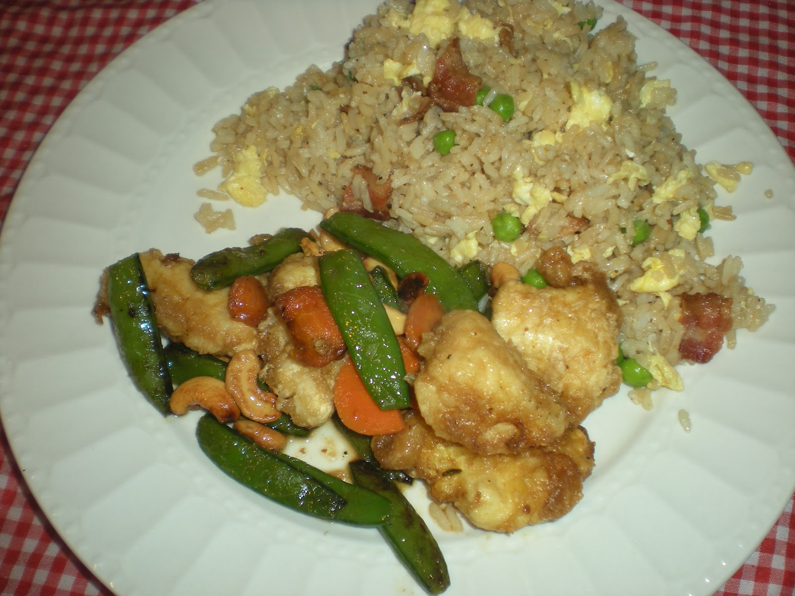 Mom's Dutch Oven cashew chicken & fried rice