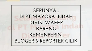 Serunya di PT Mayora Indah Divisi Wafer bareng Kemenperin, Bloger, Repcil