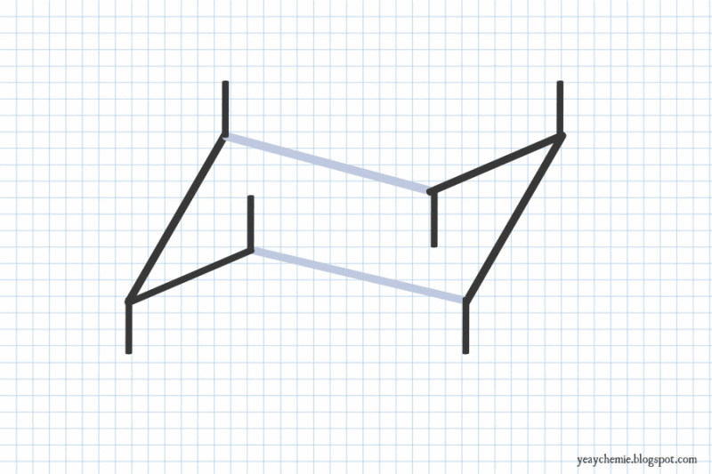 Cara menggambar konformasi kursi (Chair conformation) Yeay Chemie