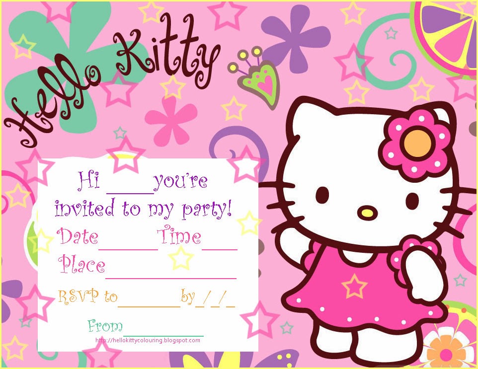 Pretty Practical Mom Free Printable Hello Kitty Invitations
