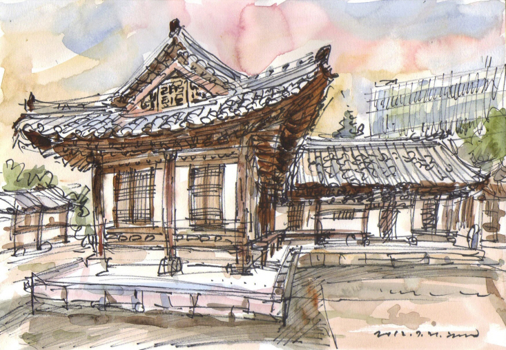Urban Sketchers SEOUL 어반스케쳐스서울 sketches at Kookmin University