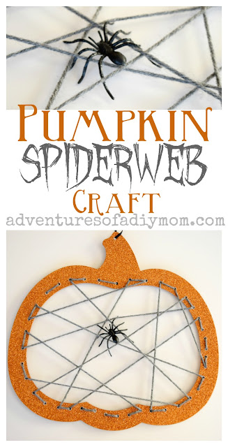 Pumpkin Spiderweb Halloween Craft