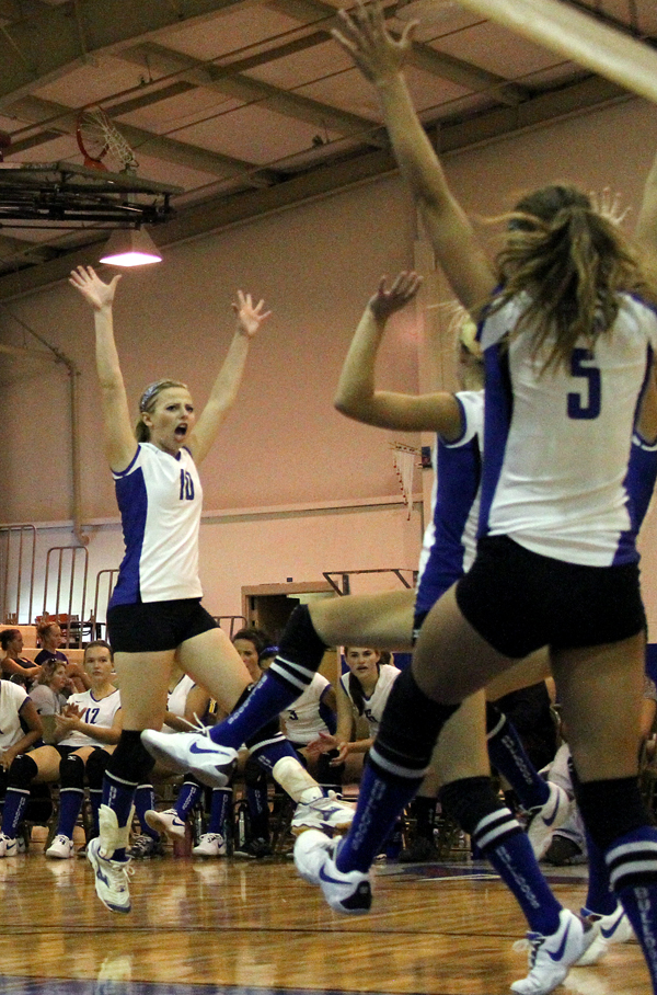 On the bleachers Mission Volleyball Tournament Photos