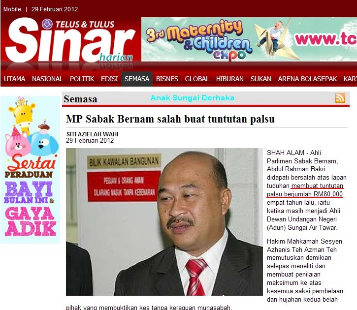 Anak Sungai Derhaka: Pemimpin UMNO didapati bersalah 