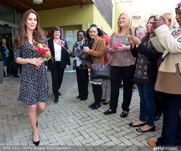 Catherine, Duchess of Cambridge visits the Brookhill Children's Centre in Woolwich to find out about the work of Home Start 
