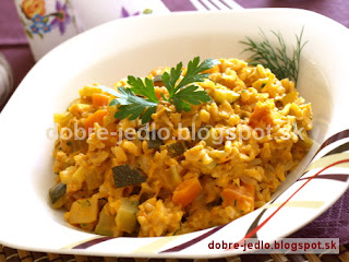 Zeleninová ryža s paradajkami a šošovicou - recepty