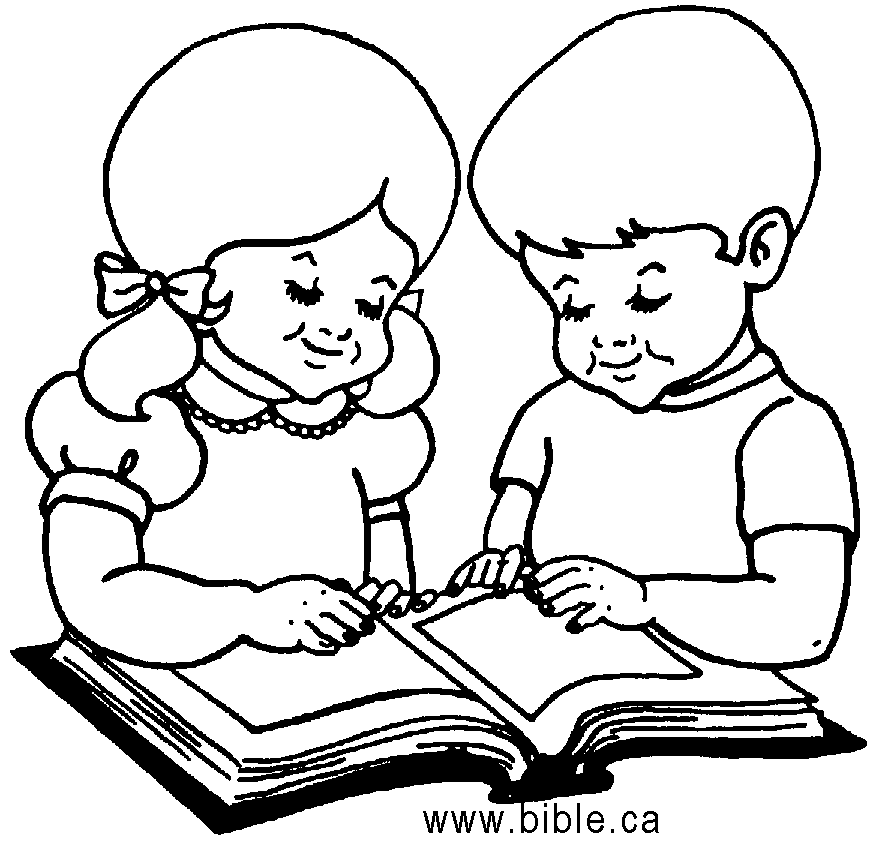 child reading clipart black white - photo #23