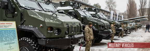 Ukraine army receives modernized tanks and military vehicles