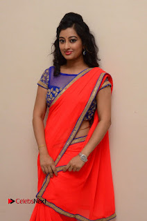 Actress Tejaswini Pictures in Saree at Pratikshanam Audio Launch  0050