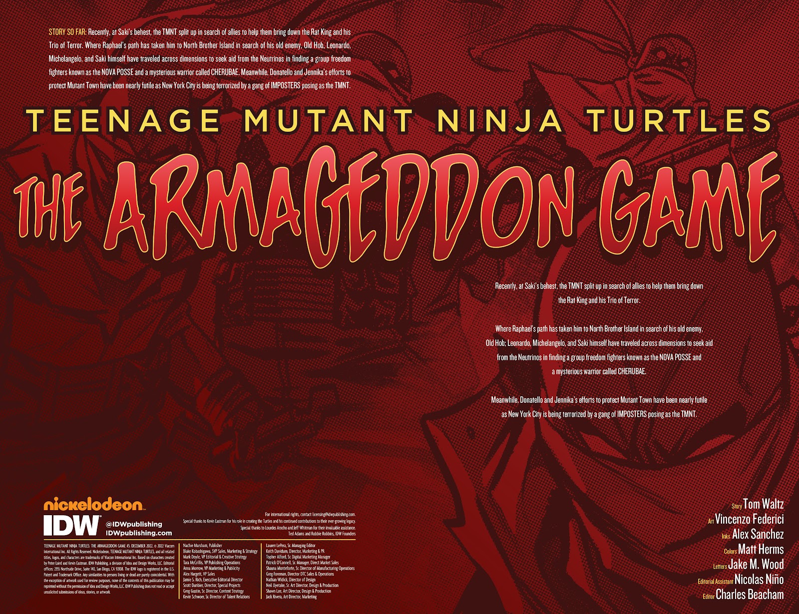 Teenage Mutant Ninja Turtles: The Armageddon Game issue 3 - Page 2