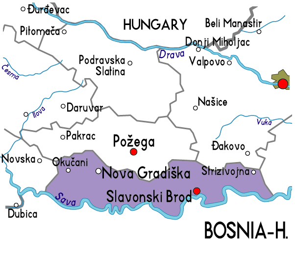 karta hrvatske slavonski brod Slavonski Brod Karta Regionalni Grad Pokrajine | Karta Hrvatska  karta hrvatske slavonski brod